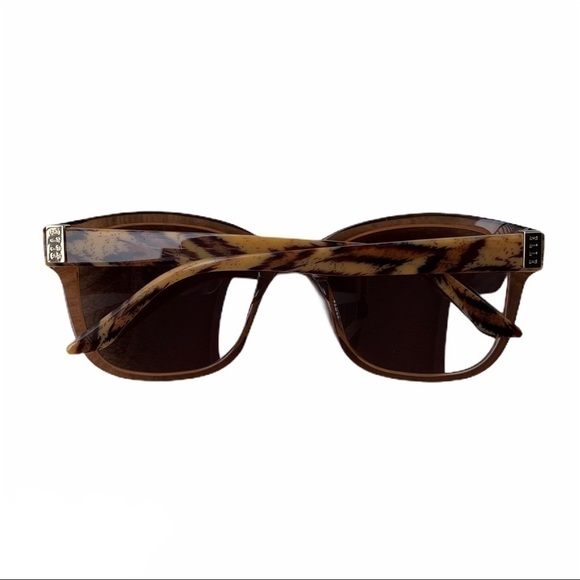 Elle EL 14824 Brown Square Frame Full Rim Acetate Brown Lens Designer Sunglasses main image 8